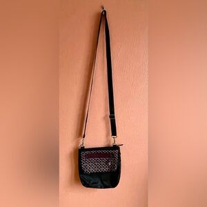 Sherpani Black and Brown Crossbody Bag